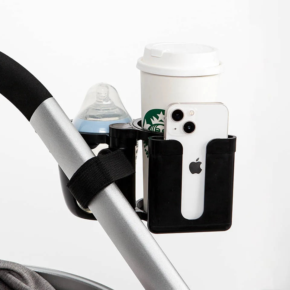 2-in-1 Stroller Cup & Phone Holder – Keep Drinks & Baby Essentials Handy on Every Walk!