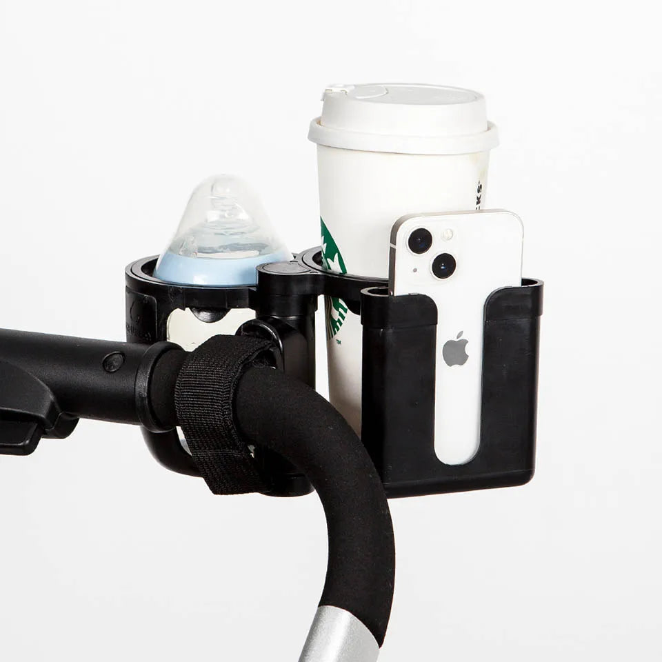 2-in-1 Stroller Cup & Phone Holder – Keep Drinks & Baby Essentials Handy on Every Walk!