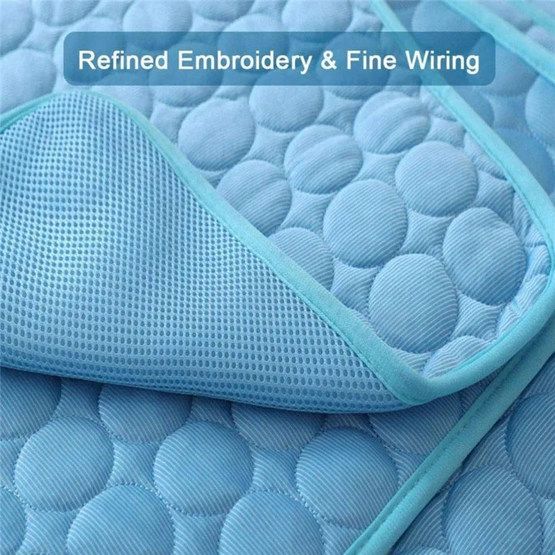 Cooling Dog Mat for Summer – Washable Pet Bed Pad for Small, Medium, Large Dogs & Cats – Breathable, Lightweight Sofa Blanket