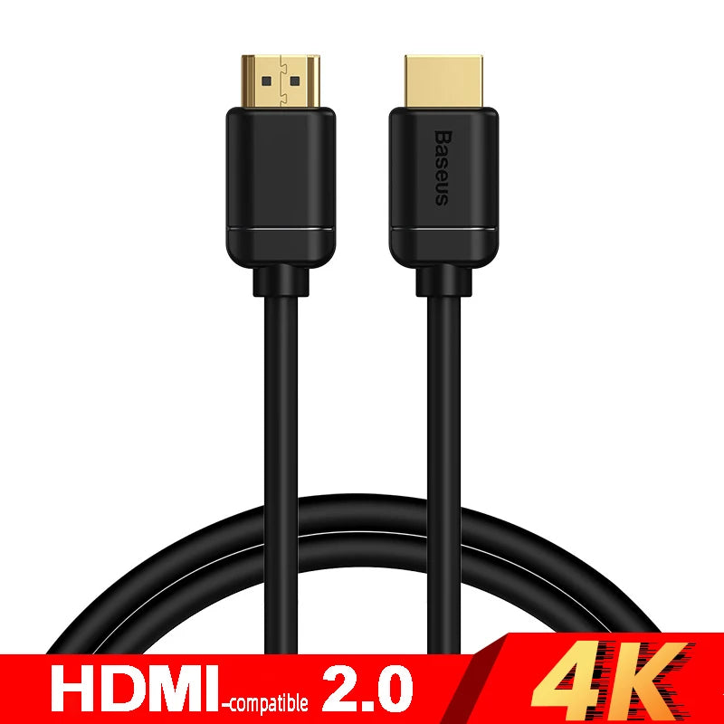 Baseus HDMI 2.1 8K Adapter Cable | Ultra HD 48Gbps | 3D, HDR, VRR, Dual Screen Modes – High Definition Series for PS5, TV, Mi Box, Projectors