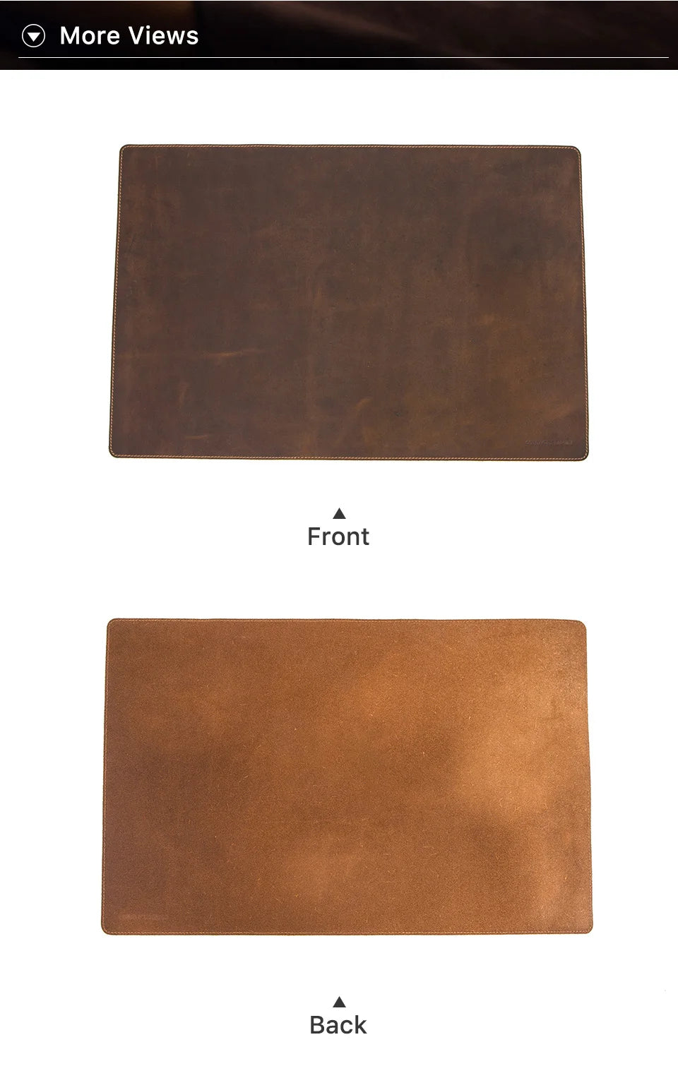 CONTACT'S FAMILY 100% Nubuck Leather Mouse Pad – Premium Desk Mat for Keyboard, Laptop & Office Computer Setup