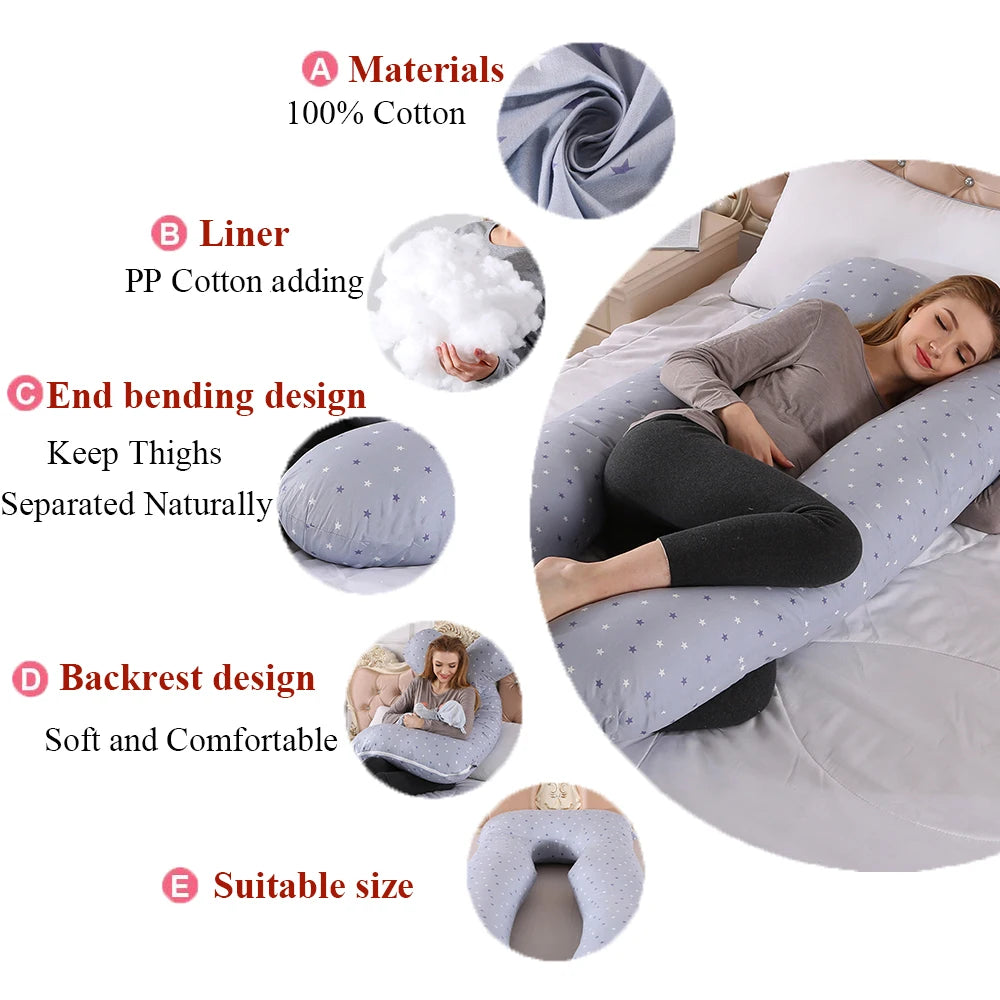 PANGDUBE Pregnancy Pillow – 130×70cm Maternity Body Pillow for Sleeping, Nursing & Breastfeeding Support