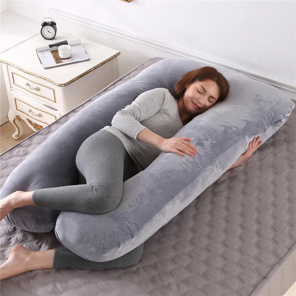 PANGDUBE Pregnancy Pillow – 130×70cm Maternity Body Pillow for Sleeping, Nursing & Breastfeeding Support
