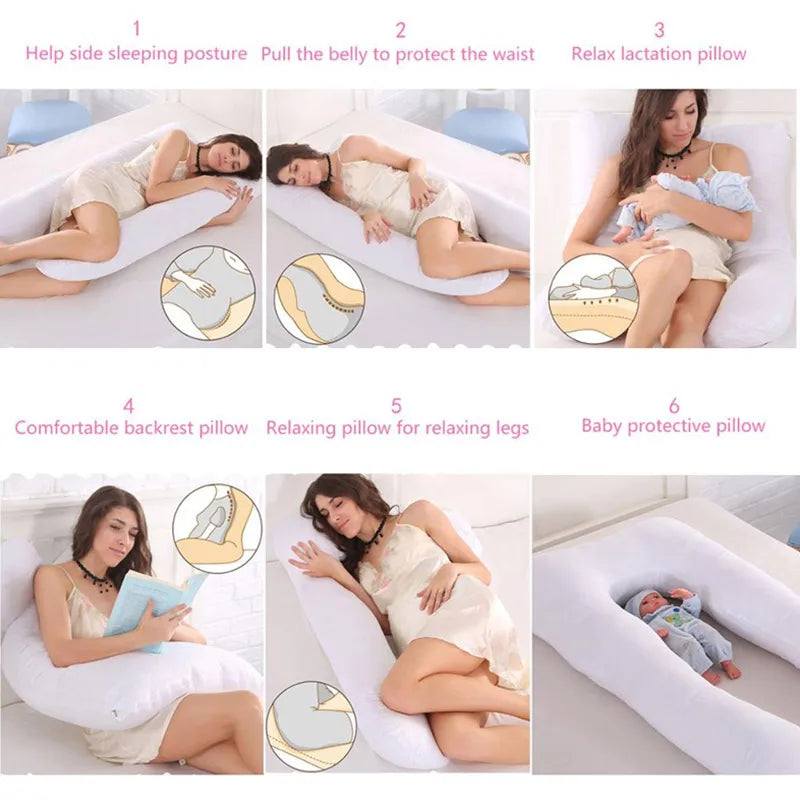 PANGDUBE Pregnancy Pillow – 130×70cm Maternity Body Pillow for Sleeping, Nursing & Breastfeeding Support