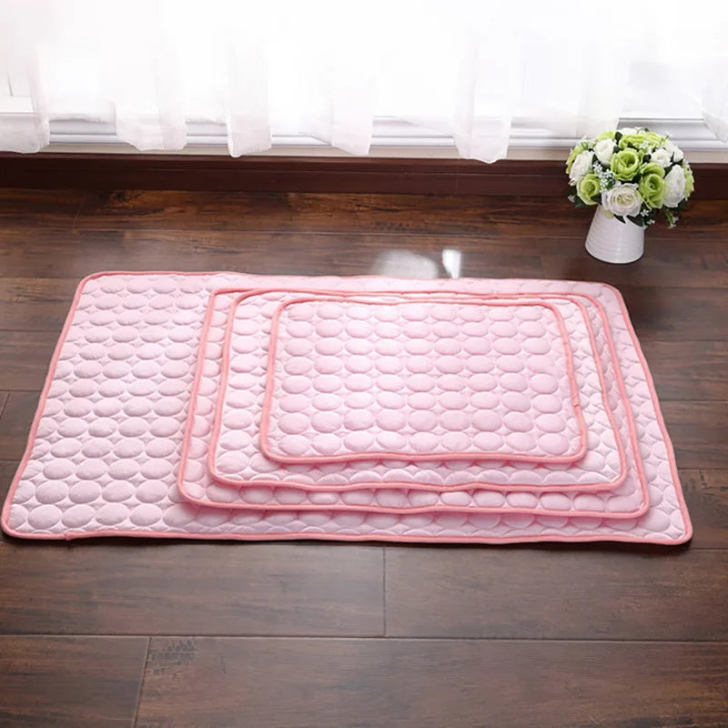 Cooling Dog Mat for Summer – Washable Pet Bed Pad for Small, Medium, Large Dogs & Cats – Breathable, Lightweight Sofa Blanket
