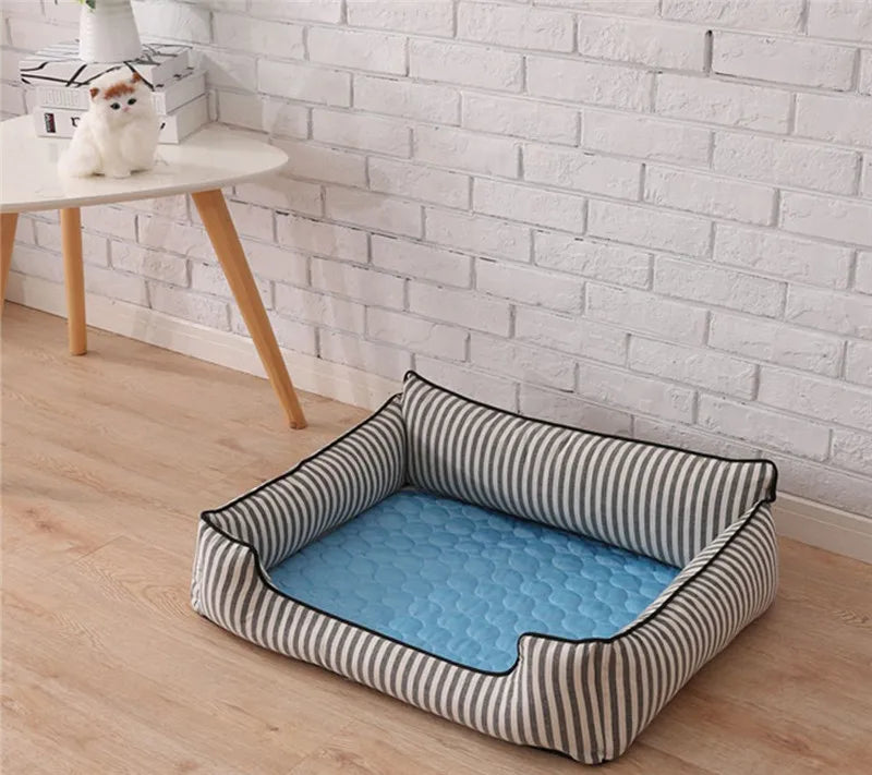 Cooling Dog Mat for Summer – Washable Pet Bed Pad for Small, Medium, Large Dogs & Cats – Breathable, Lightweight Sofa Blanket