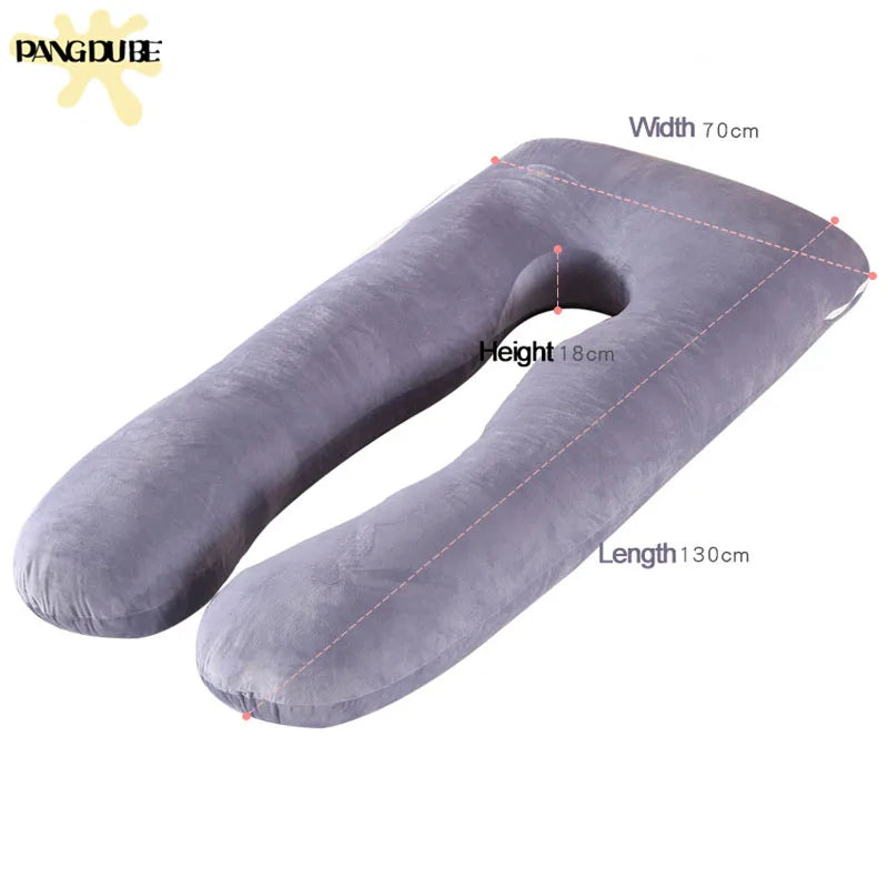 PANGDUBE Pregnancy Pillow – 130×70cm Maternity Body Pillow for Sleeping, Nursing & Breastfeeding Support