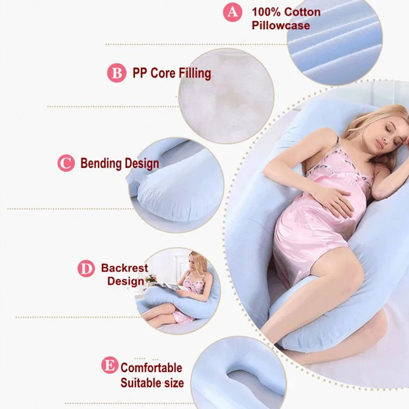 PANGDUBE Pregnancy Pillow – 130×70cm Maternity Body Pillow for Sleeping, Nursing & Breastfeeding Support