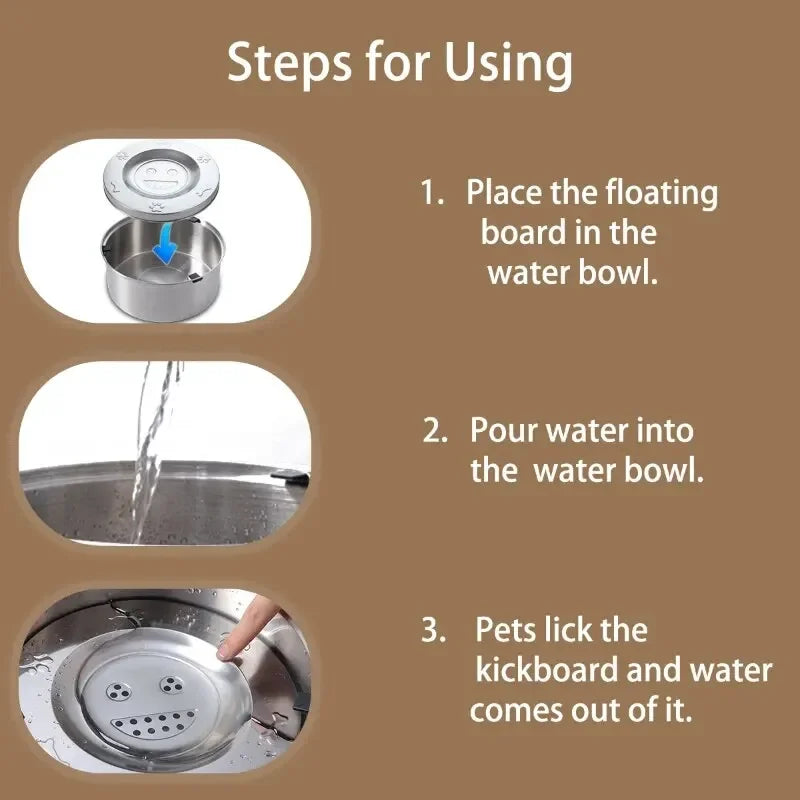 Big Capacity Stainless Steel Dog & Cat Water Bowl – No-Spill, Anti-Splash, Non-Slip Pet Feeder
