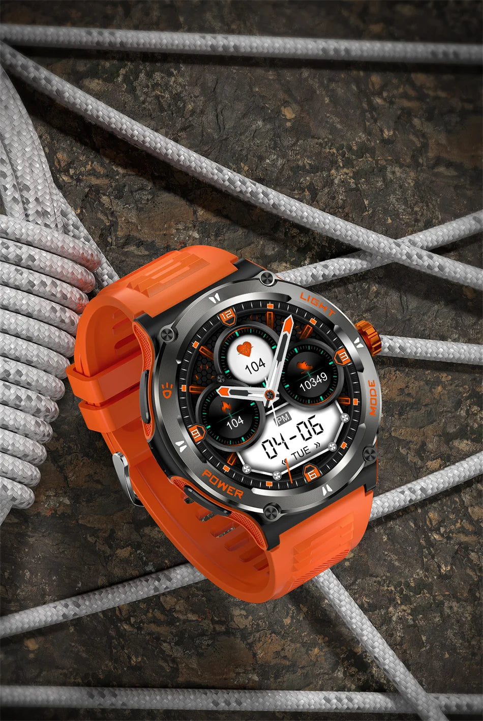 2024 New Outdoor Sport Smartwatch – GPS, Compass, LED Flashlight, 3ATM Waterproof, BT5.3 Call for Huawei & Xiaomi