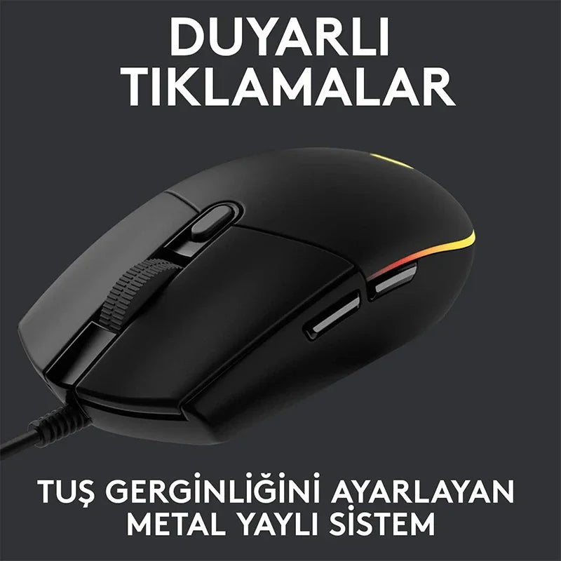 Logitech G102 USB Wired Gaming Mouse | 8000 DPI, RGB Lighting, 5 Buttons | Optical Mouse for PC, Mac, Laptop & Esports