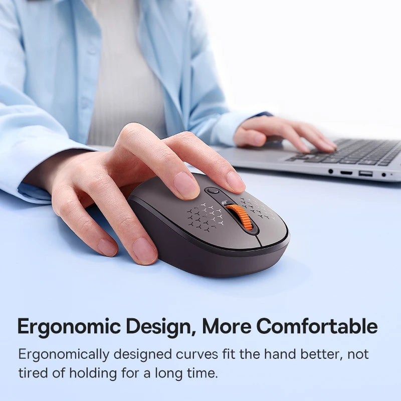 Baseus Wireless Bluetooth Mouse F01B | 3-Mode Connection (2.4G/BT5.0/BT3.0) | Ergonomic, Silent Click | for Laptop, Mac, PC