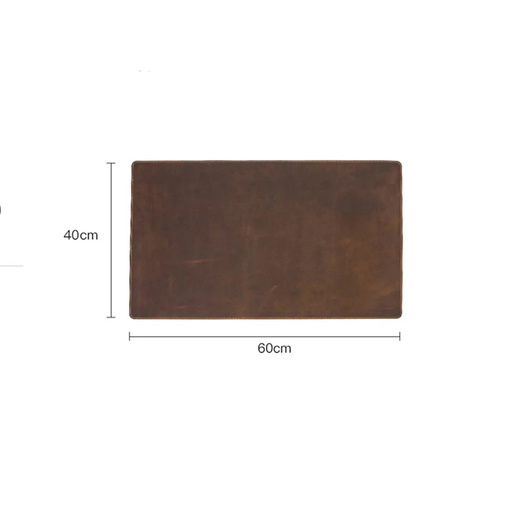 CONTACT'S FAMILY 100% Nubuck Leather Mouse Pad – Premium Desk Mat for Keyboard, Laptop & Office Computer Setup