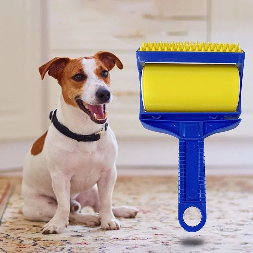 Reusable Sticky Lint Roller – Pet Hair Remover Brush for Clothing, Carpet & Furniture