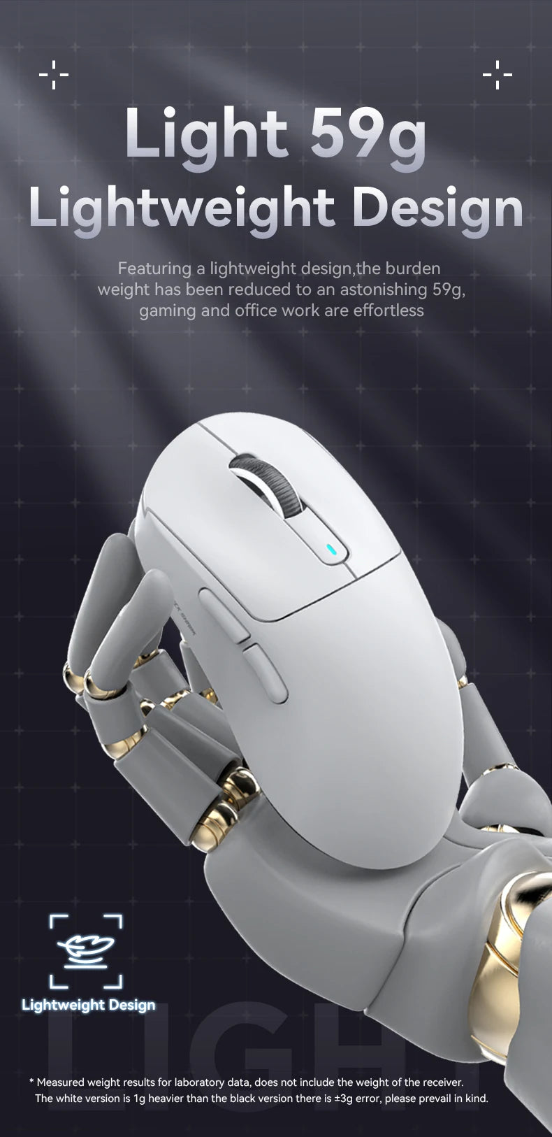Attack Shark X3Pro / X3 Wireless Gaming Mouse | 26000 DPI PAW3395 Sensor | Tri-Mode Connection | 4K Polling Rate | 59g Ultra Lightweight