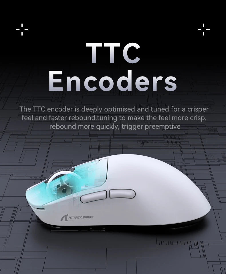 Attack Shark X3Pro / X3 Wireless Gaming Mouse | 26000 DPI PAW3395 Sensor | Tri-Mode Connection | 4K Polling Rate | 59g Ultra Lightweight
