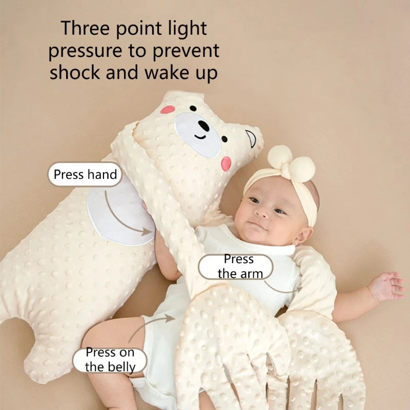 Cartoon Baby Sleep Aid Hand Pillow – Soothing Pacify Doll with Optional Music for Newborn Comfort & Peaceful Sleep