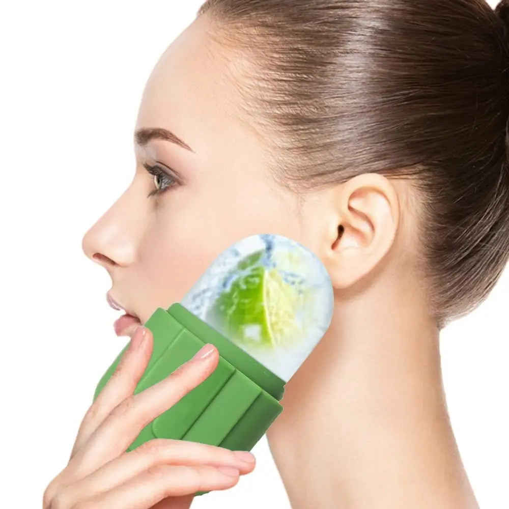 Silicone Ice Roller for Face – Reusable Facial Massager for Skin Care, Lifting, Contouring & Beauty Treatment
