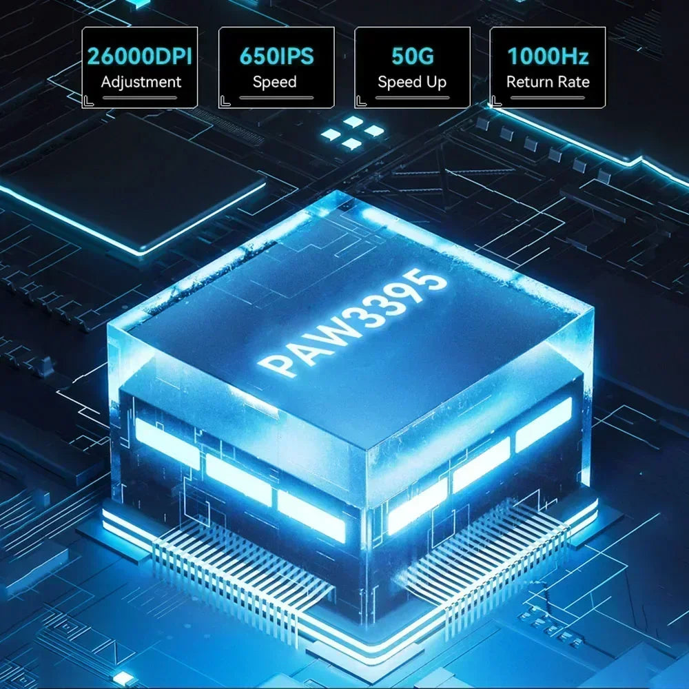 Attack Shark X3Pro / X3 Wireless Gaming Mouse | 26000 DPI PAW3395 Sensor | Tri-Mode Connection | 4K Polling Rate | 59g Ultra Lightweight