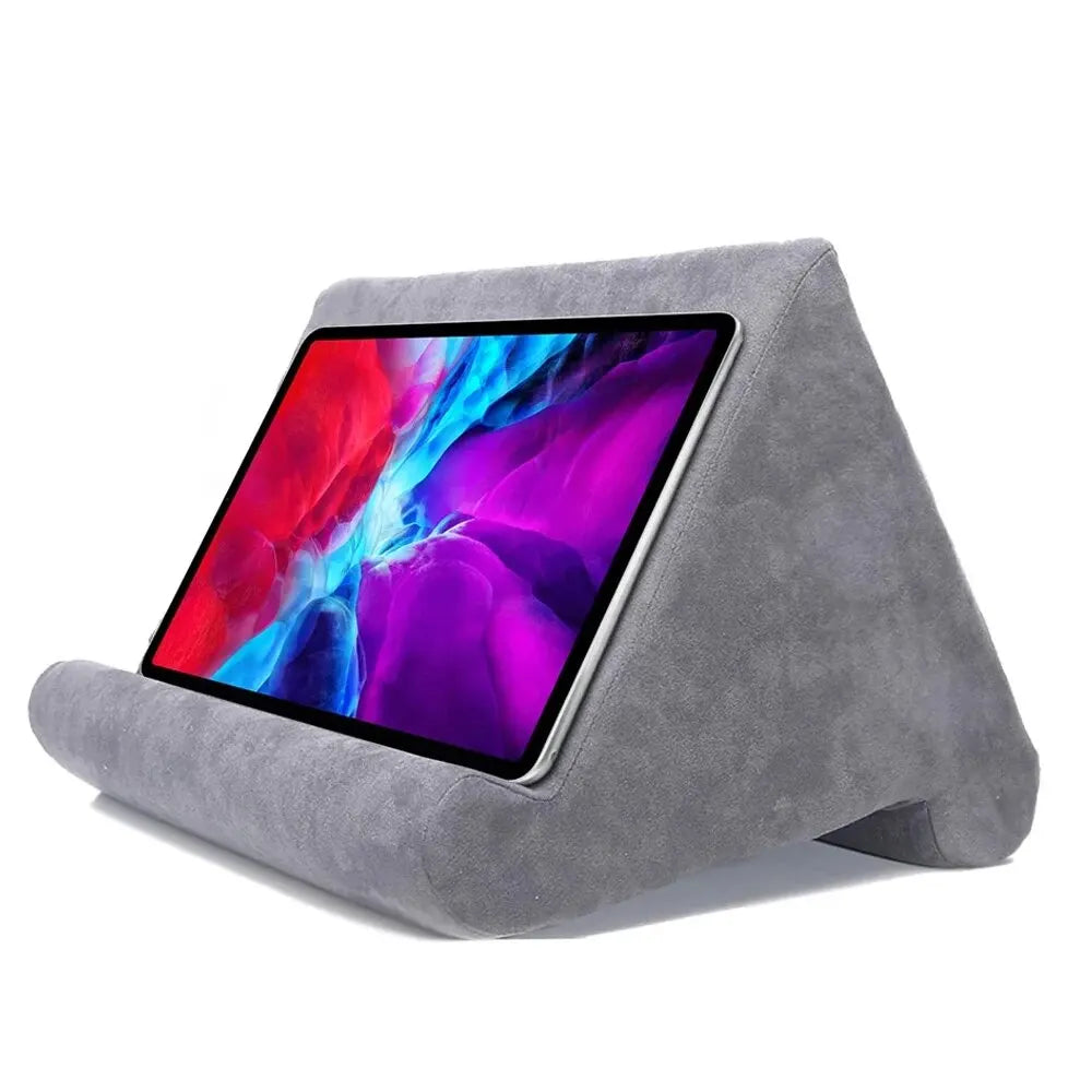 Xnyocn Tablet Pillow Stand | Soft Multi-Angle Sponge Holder for iPad, Samsung, Huawei, Kindle | Bed Sofa Book & Tablet Mount
