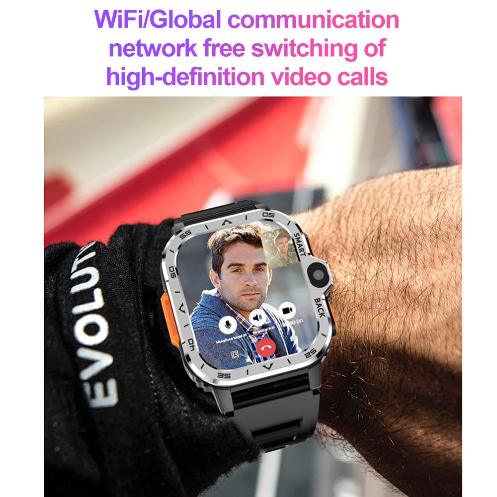 Valdus PGD 4G Android Smart Watch for Men – 64GB ROM, Dual HD Camera, NFC, WiFi, GPS, SIM Support, Fitness & Health Tracker