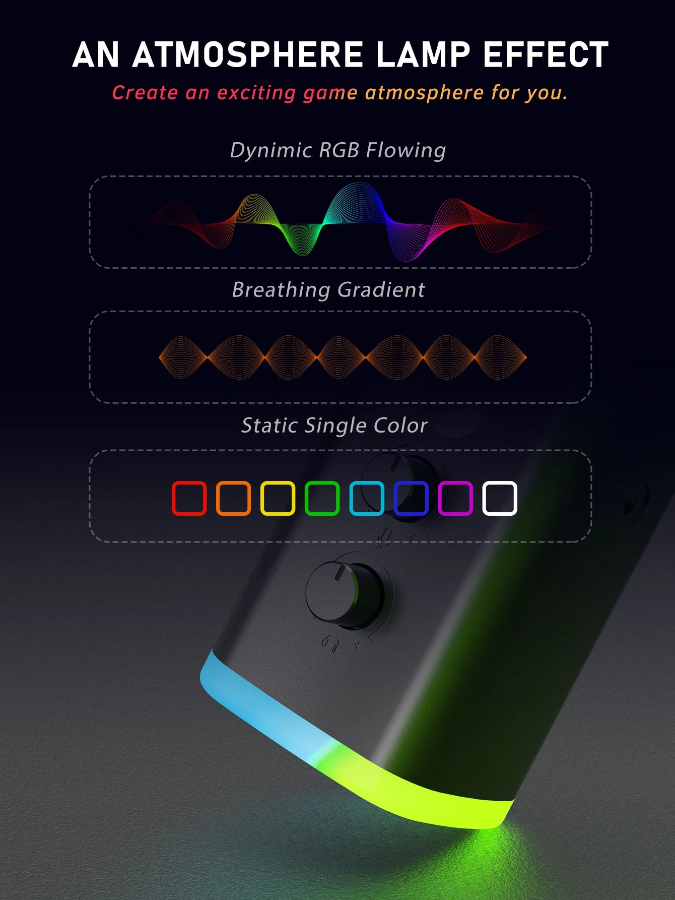 FIFINE AM8 USB/XLR Dynamic Gaming Microphone with RGB Lights, Touch Mute, Headphone Jack for Streaming, Podcast, PC, PS5, PS4 – Studio Quality Sound Mic