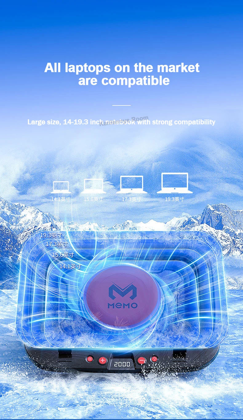 FL08 Laptop Cooling Pad – Adjustable Stand with Powerful Fan & Strong Wind Pressure for Gaming Laptops & Notebooks