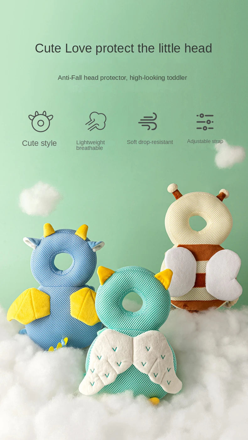 1-3T Toddler Baby Head Protector – Angel Bee Cartoon Safety Cushion for Back & Head Injury Prevention