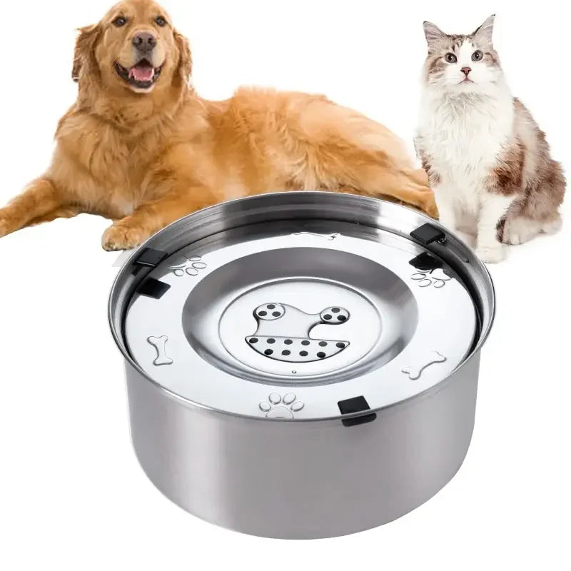 Big Capacity Stainless Steel Dog & Cat Water Bowl – No-Spill, Anti-Splash, Non-Slip Pet Feeder