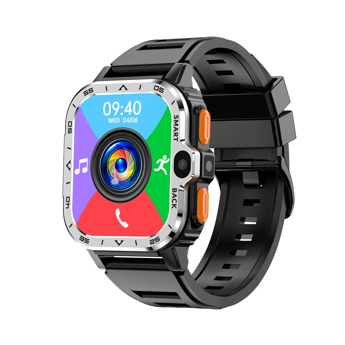 Valdus PGD 4G Android Smart Watch for Men – 64GB ROM, Dual HD Camera, NFC, WiFi, GPS, SIM Support, Fitness & Health Tracker