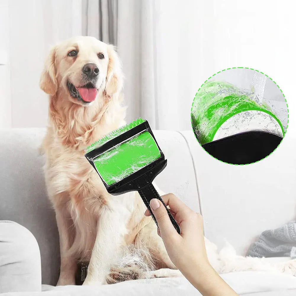 Reusable Sticky Lint Roller – Pet Hair Remover Brush for Clothing, Carpet & Furniture