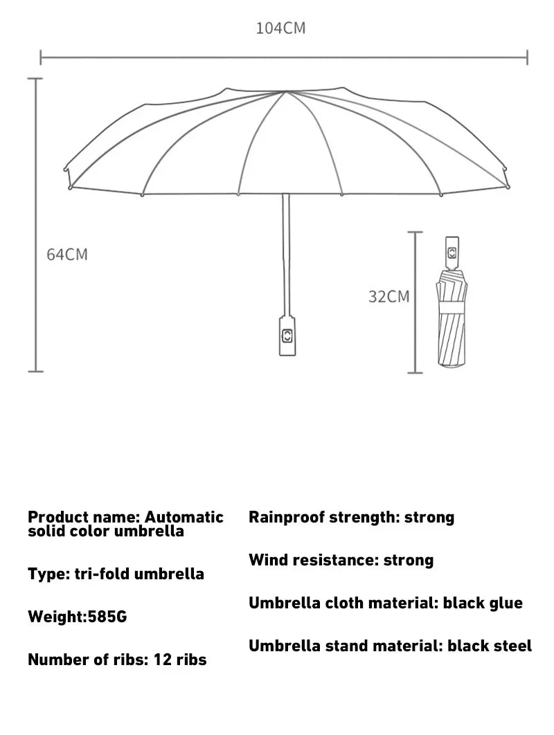 Xiaomi Automatic Umbrella 24 Bone – Large Size UV Protection Sunshade & Rain Umbrella, Foldable Windproof Design
