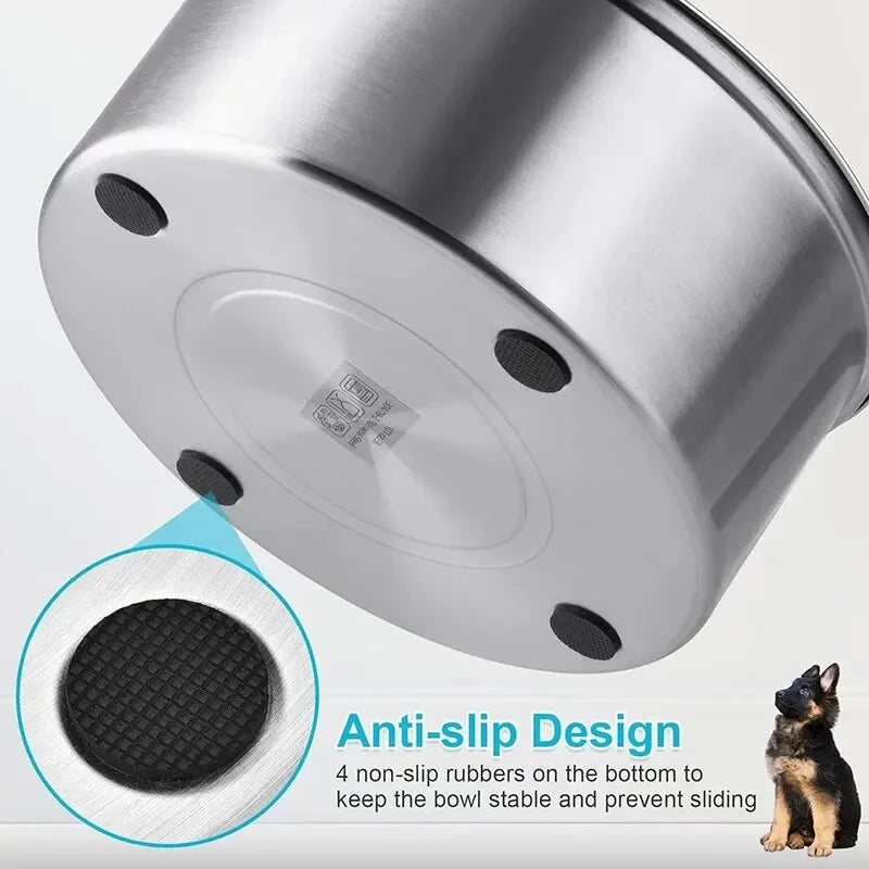 Big Capacity Stainless Steel Dog & Cat Water Bowl – No-Spill, Anti-Splash, Non-Slip Pet Feeder