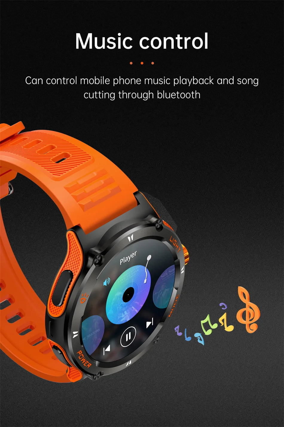 2024 New Outdoor Sport Smartwatch – GPS, Compass, LED Flashlight, 3ATM Waterproof, BT5.3 Call for Huawei & Xiaomi