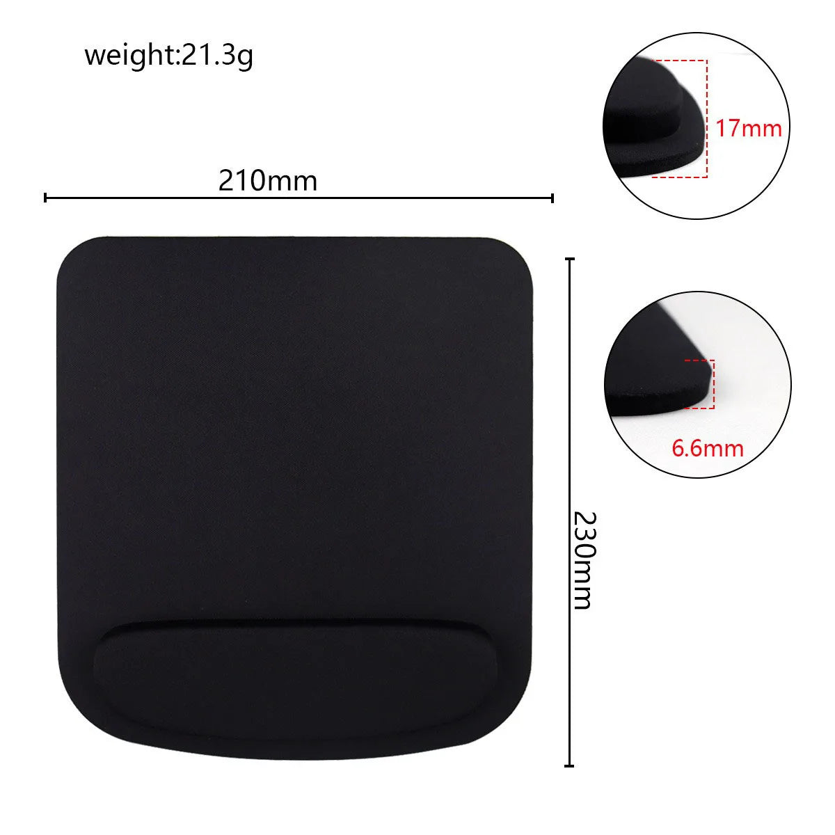 Round EVA Wrist Mouse Pad – Memory Foam Wrist Support for Computer, Laptop & Keyboard Desk Setup