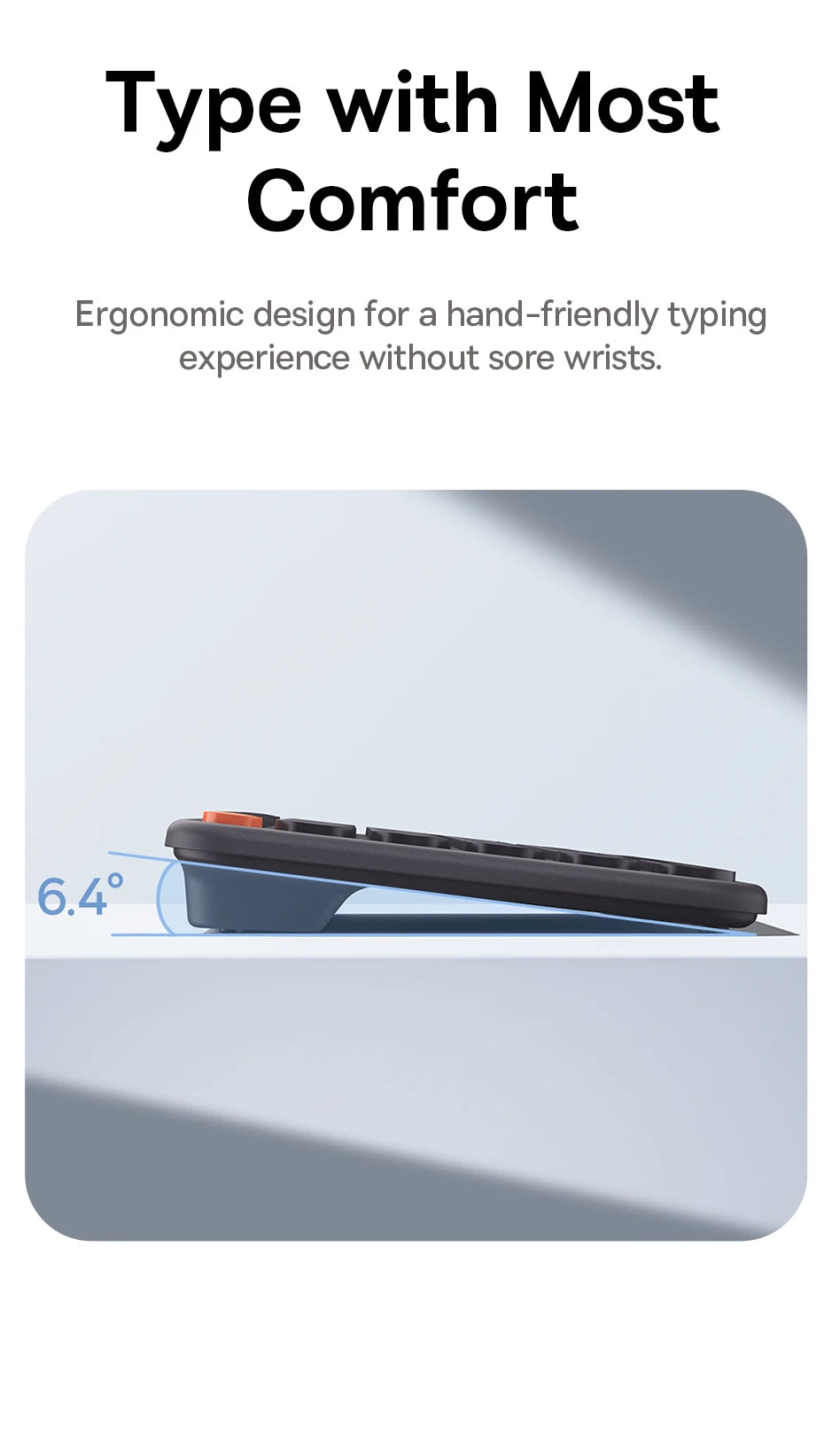 Baseus Wireless Bluetooth Mouse F01B | 3-Mode Connection (2.4G/BT5.0/BT3.0) | Ergonomic, Silent Click | for Laptop, Mac, PC