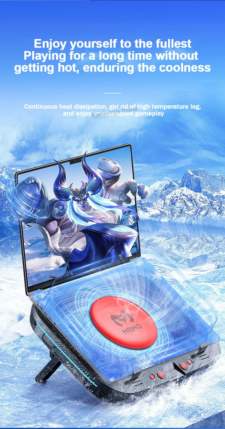 FL08 Laptop Cooling Pad – Adjustable Stand with Powerful Fan & Strong Wind Pressure for Gaming Laptops & Notebooks