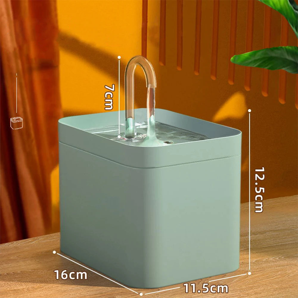 Ultra-Quiet Cat Water Fountain – Smart Automatic Pet Water Dispenser with Filter, 1.5L Recirculating Pump & Burnout Protection