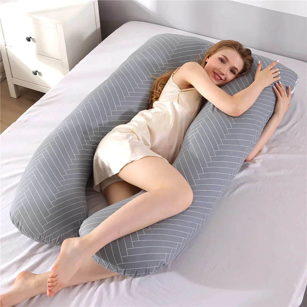 PANGDUBE Pregnancy Pillow – 130×70cm Maternity Body Pillow for Sleeping, Nursing & Breastfeeding Support