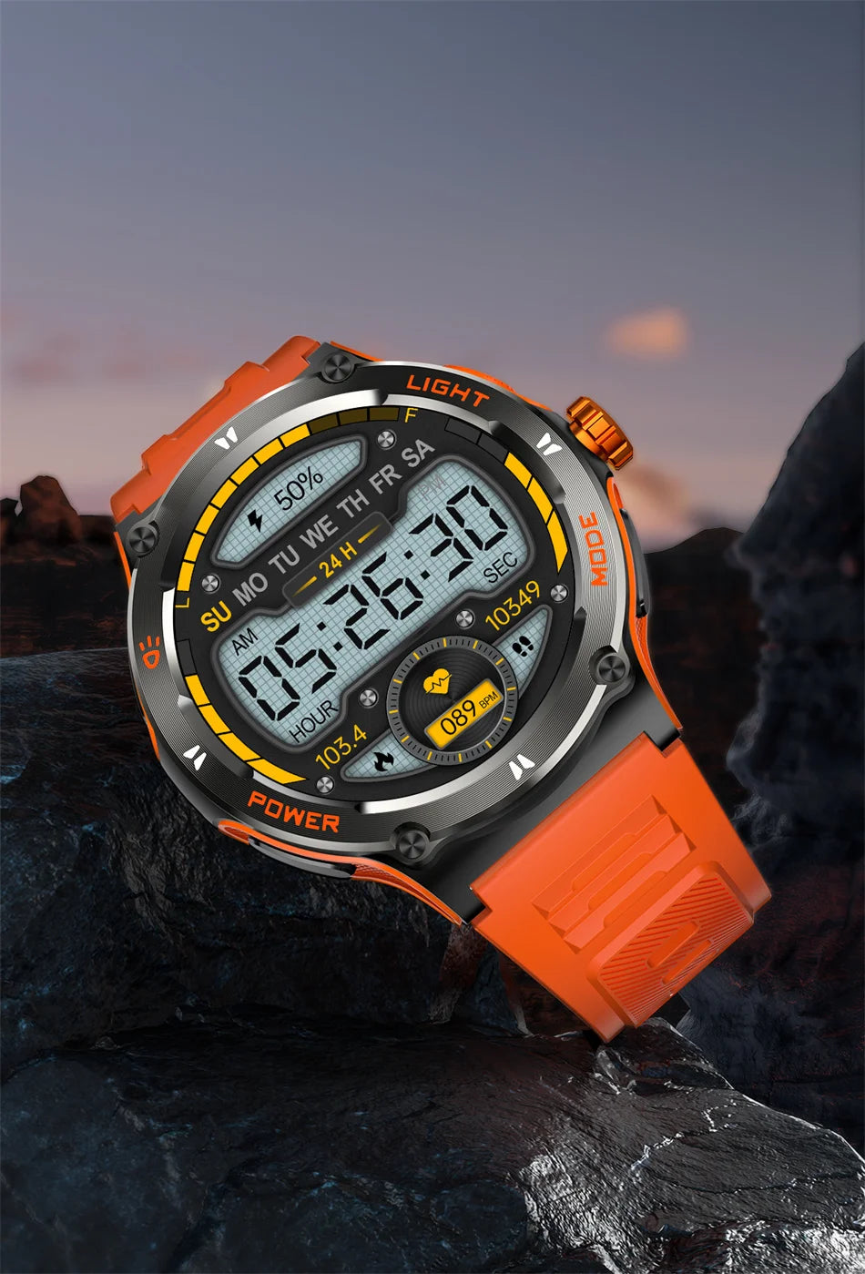 2024 New Outdoor Sport Smartwatch – GPS, Compass, LED Flashlight, 3ATM Waterproof, BT5.3 Call for Huawei & Xiaomi