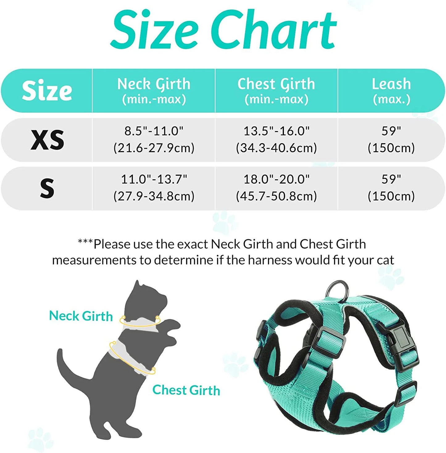 Cat Harness & Leash Set – Escape-Proof Soft Adjustable Vest Harness for Easy Walking & Control