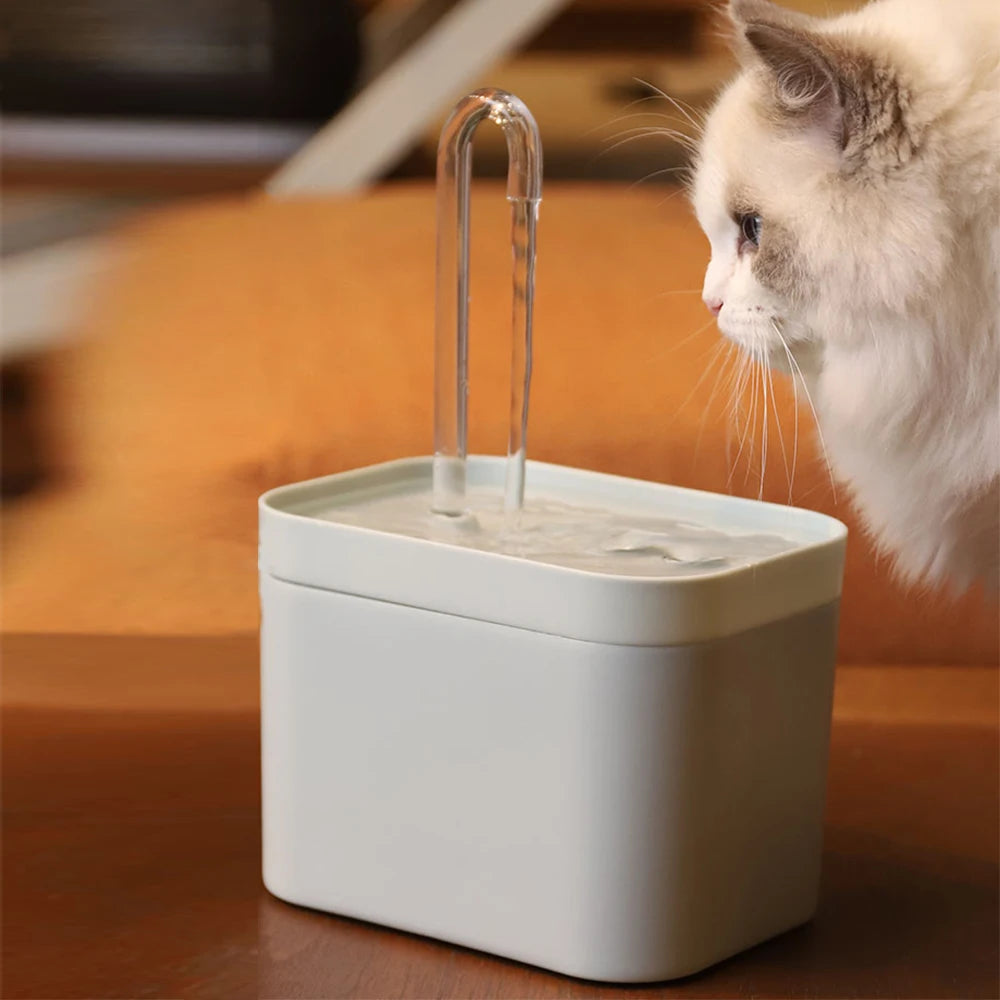 Ultra-Quiet Cat Water Fountain – Smart Automatic Pet Water Dispenser with Filter, 1.5L Recirculating Pump & Burnout Protection