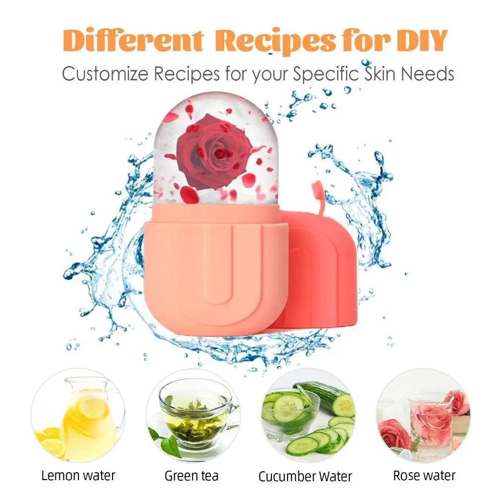 Silicone Ice Roller for Face – Reusable Facial Massager for Skin Care, Lifting, Contouring & Beauty Treatment