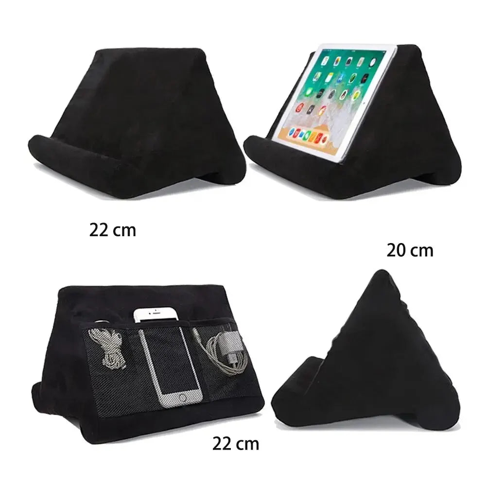 Xnyocn Tablet Pillow Stand | Soft Multi-Angle Sponge Holder for iPad, Samsung, Huawei, Kindle | Bed Sofa Book & Tablet Mount