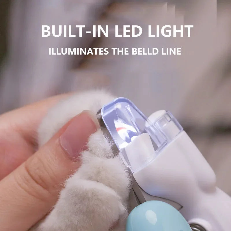 Professional Pet Nail Clippers with LED Light – Paw Grooming Trimmer for Dogs, Cats & Small Animals