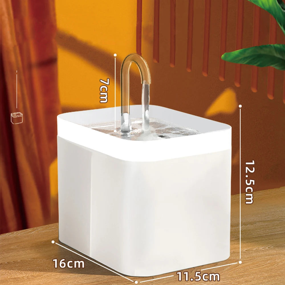 Ultra-Quiet Cat Water Fountain – Smart Automatic Pet Water Dispenser with Filter, 1.5L Recirculating Pump & Burnout Protection