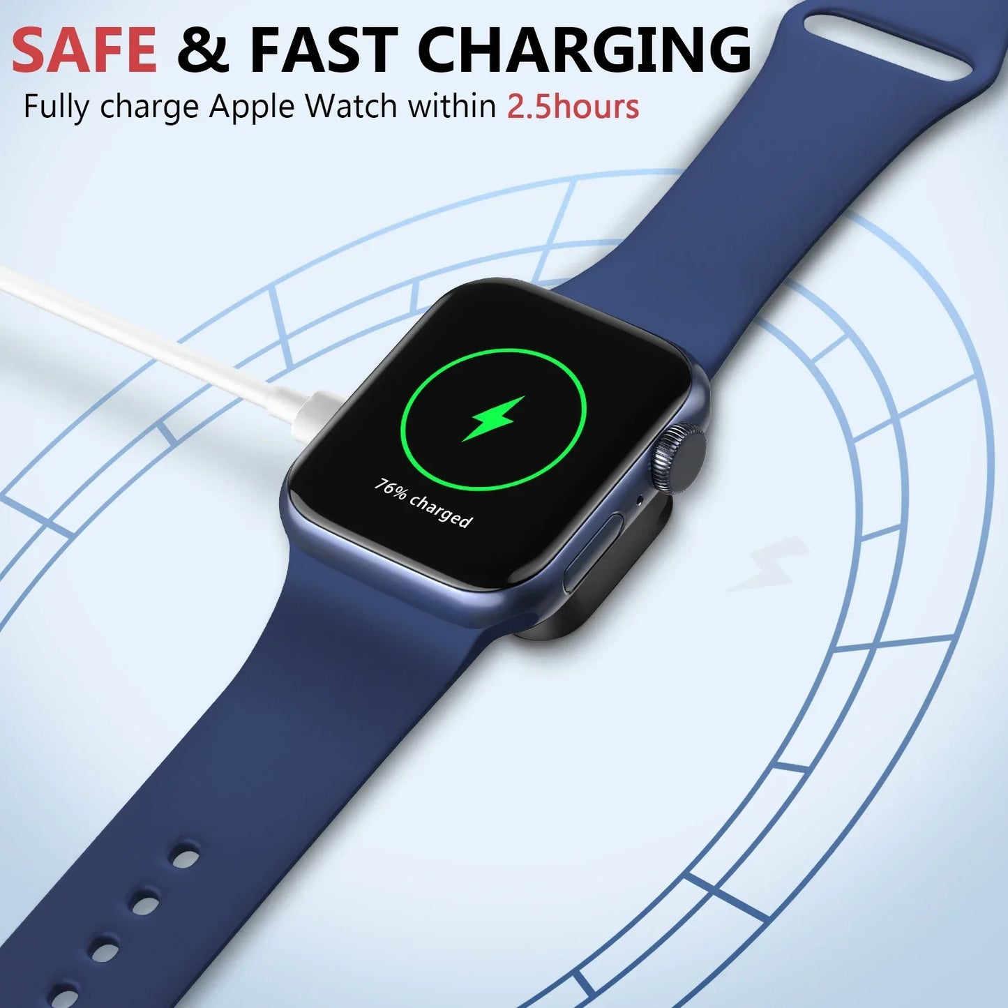 Portable Apple Watch Charger Type-C & Lightning | Wireless Magnetic Fast Charging Dock – Series Ultra 9 8 7 6 SE