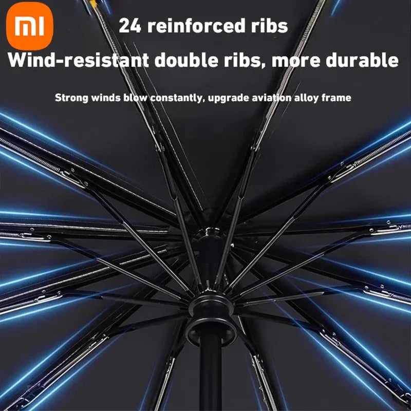 Xiaomi Automatic Umbrella 24 Bone – Large Size UV Protection Sunshade & Rain Umbrella, Foldable Windproof Design