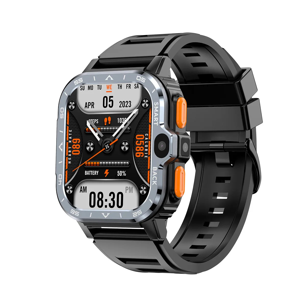 Valdus PGD 4G Android Smart Watch for Men – 64GB ROM, Dual HD Camera, NFC, WiFi, GPS, SIM Support, Fitness & Health Tracker