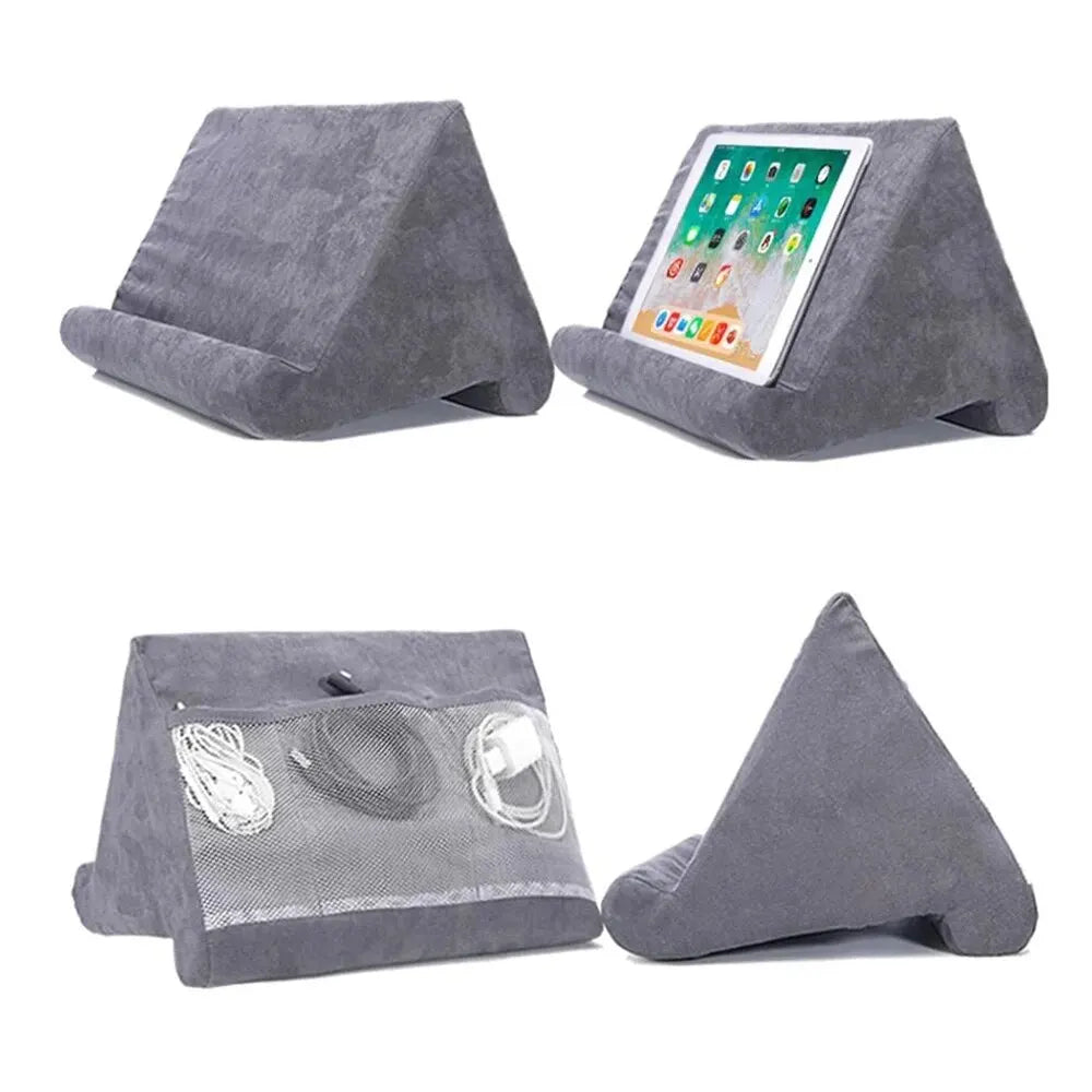 Xnyocn Tablet Pillow Stand | Soft Multi-Angle Sponge Holder for iPad, Samsung, Huawei, Kindle | Bed Sofa Book & Tablet Mount